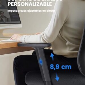 Chaise de Bureau Ergonomique NOBLEWELL avec Support Lombaire et Inclinaison à 130°