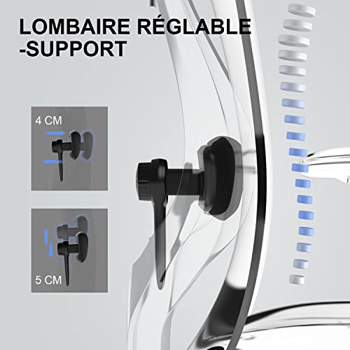 Chaise de Bureau Ergonomique SIHOO en Maille, Soutien Lombaire, Noir 150 KG