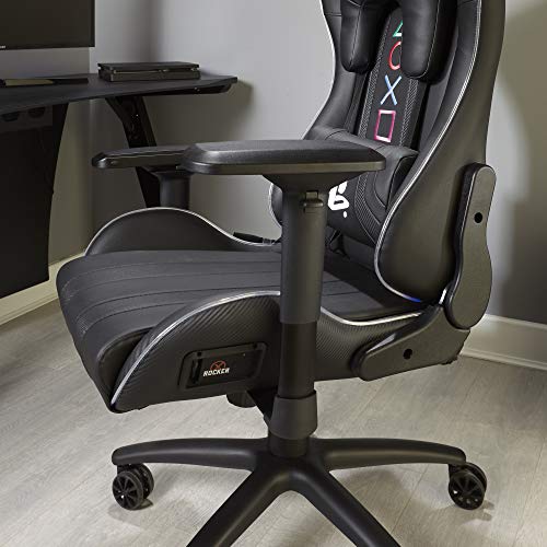 Chaise de Bureau Ergonomique X Rocker Amarok pour Playstation avec LED et Accoudoirs 3D