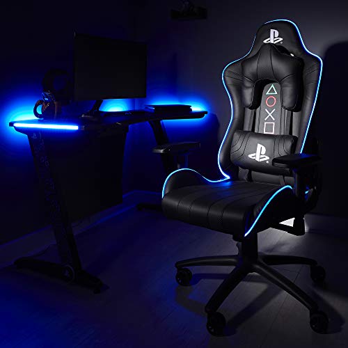 Chaise de Bureau Ergonomique X Rocker Amarok pour Playstation avec LED et Accoudoirs 3D