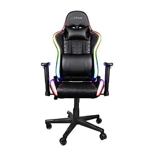 Chaise de Bureau Gamer Trust Gaming GXT 716 Rizza RGB LED Noir