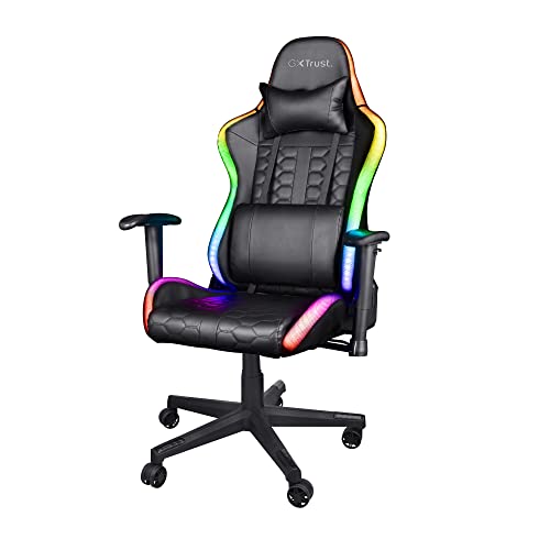 Chaise de Bureau Gamer Trust Gaming GXT 716 Rizza RGB LED Noir