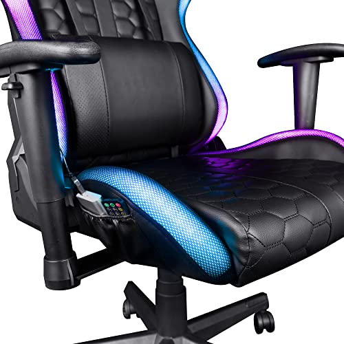 Chaise de Bureau Gamer Trust Gaming GXT 716 Rizza RGB LED Noir