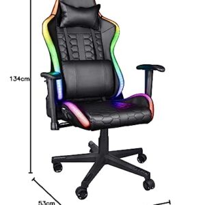 Chaise de Bureau Gamer Trust Gaming GXT 716 Rizza RGB LED Noir