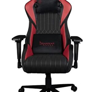 Chaise de Bureau Gaming Konix Drakkar Hel – Inclinaison 150° Noir Rouge