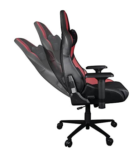Chaise de Bureau Gaming Konix Drakkar Hel – Inclinaison 150° Noir Rouge