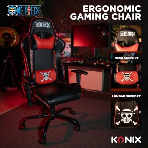 Chaise de Bureau Gaming Konix One Piece – Inclinaison 150° – Noir