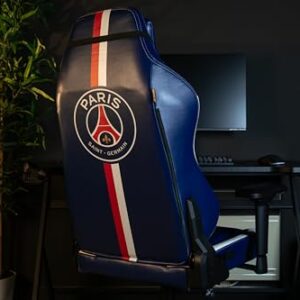Chaise de Bureau Gaming Konix PSG Premium – Inclinaison 150° – Cuir Bleu