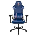 Chaise de Bureau Gaming Konix PSG Premium - Inclinaison 150° - Cuir Bleu