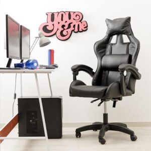 Chaise de Gaming Ergonomique Baroni Home avec Massage Lombaire et Réglages