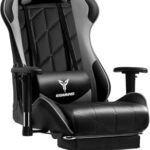 Chaise de Gaming Exracing Ergonomique Dossier Bionique Cuir Synthétique - 150 kg - Gris