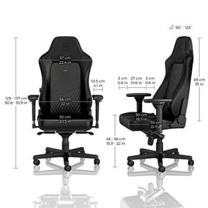 Chaise de Gaming Noblechairs Hero en Cuir Véritable Noir