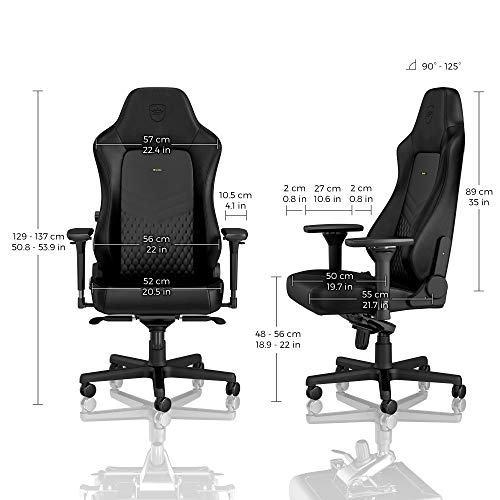 Chaise de Gaming Noblechairs Hero en Cuir Véritable Noir