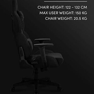 Chaise de Gaming SENSE7 Sentinel Extra Size, Plaque HDF, Noir