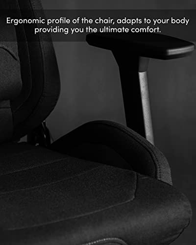 Chaise de Gaming SENSE7 Sentinel Extra Size, Plaque HDF, Noir