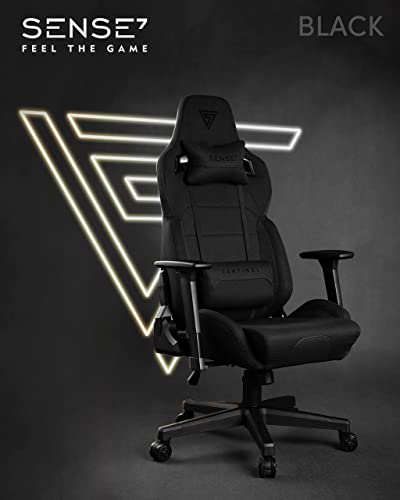 Chaise de Gaming SENSE7 Sentinel Extra Size, Plaque HDF, Noir