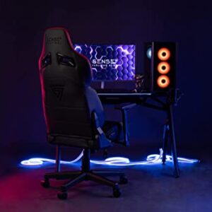 Chaise de Gaming SENSE7 Sentinel Extra Size, Plaque HDF, Noir