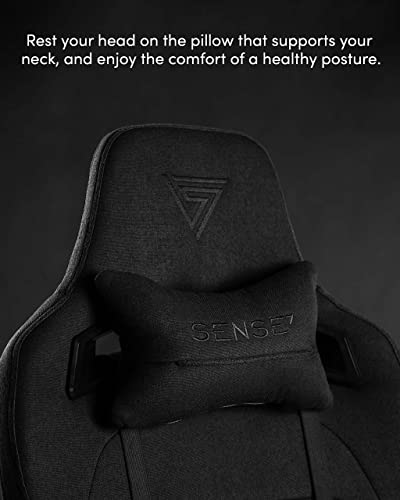 Chaise de Gaming SENSE7 Sentinel Extra Size, Plaque HDF, Noir