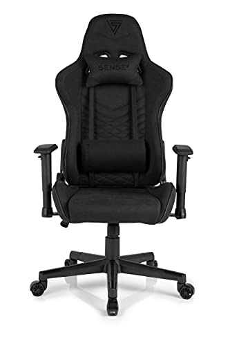 Chaise de Gaming SENSE7 Spellcaster Extra Size en Plaque HDF, Noire