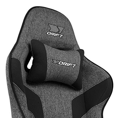 Chaise de Jeu DRIFT GAMING DR90DGB – Tissu, Accoudoirs 2D, Inclinaison