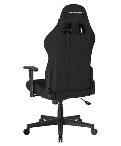 Chaise de Jeu DXRacer Prince L PF132, Tissu Déperlant, Noir