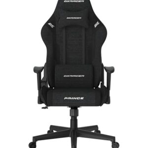 Chaise de Jeu DXRacer Prince L PF132, Tissu Déperlant, Noir