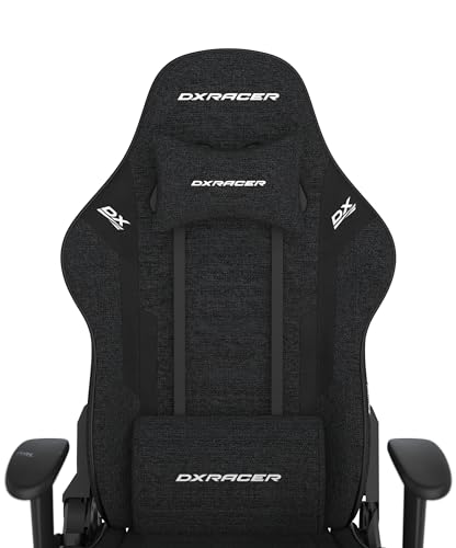 Chaise de Jeu DXRacer Prince L PF132, Tissu Déperlant, Noir