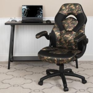 Chaise de Jeu Ergonomique Flash Furniture Camouflage avec Accoudoirs Réglables