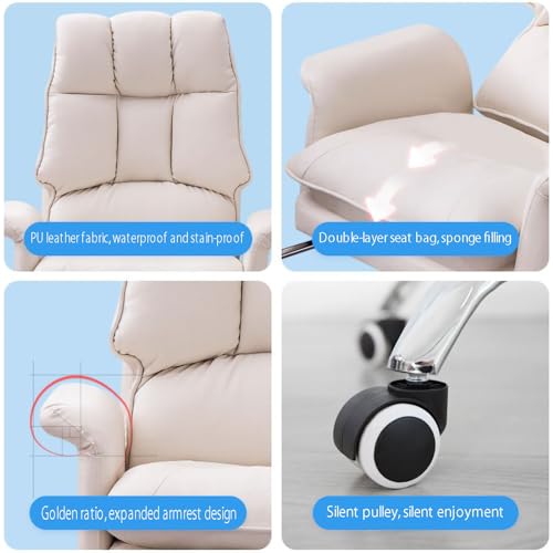 Chaise de Jeu Ergonomique JSLJJBD Noir avec Repose-Pieds et Inclinable
