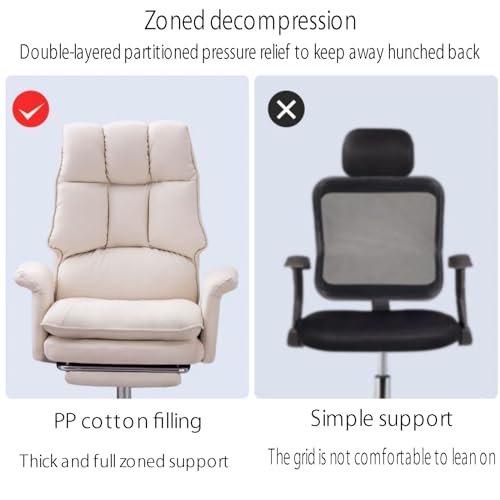 Chaise de Jeu Ergonomique JSLJJBD Noir avec Repose-Pieds et Inclinable