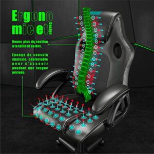 Chaise de Jeu Ergonomique Play Haha – Bureau et Ordinateur (Noir)