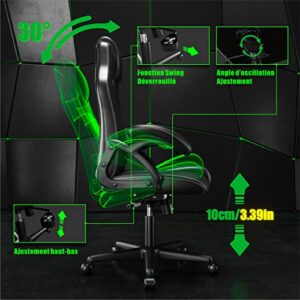Chaise de Jeu Ergonomique Play Haha – Bureau et Ordinateur (Noir)
