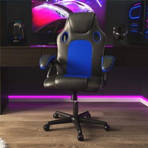 Chaise de Jeu Ergonomique Play Haha en Cuir Bleu – Chaise Bureau et Ordinateur