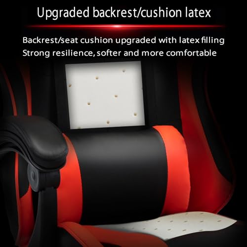 Chaise de Jeu Ergonomique Réglable 360° avec Accoudoirs et Coussins Confortables