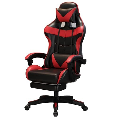 Chaise de Jeu Ergonomique Réglable 360° avec Accoudoirs et Coussins Confortables