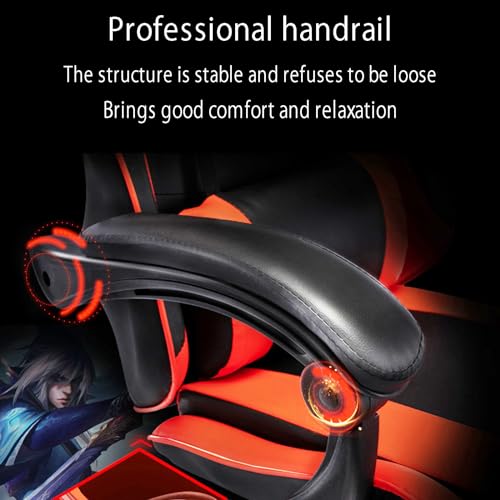 Chaise de Jeu Ergonomique Réglable 360° avec Accoudoirs et Coussins Confortables