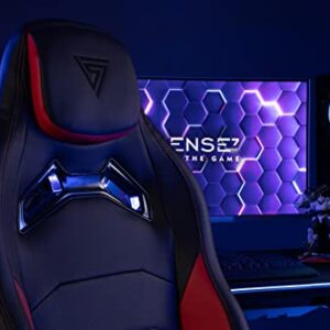 Chaise de Jeu Ergonomique SENSE7 Vanguard avec Coussins Ajustables – Noir