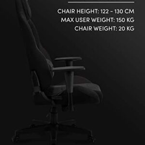 Chaise de Jeu Ergonomique SENSE7 Vanguard avec Coussins Ajustables – Noir