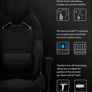 Chaise de Jeu Ergonomique SENSE7 Vanguard avec Coussins Ajustables – Noir