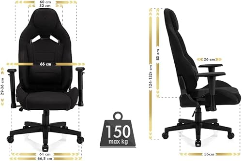 Chaise de Jeu Ergonomique SENSE7 Vanguard avec Coussins Ajustables – Noir
