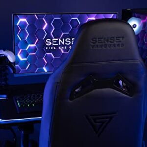 Chaise de Jeu Ergonomique SENSE7 Vanguard avec Coussins Ajustables – Noir