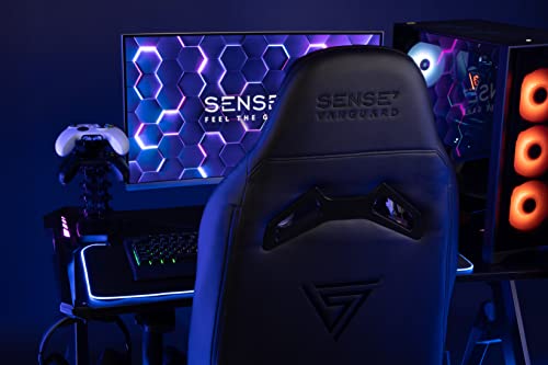Chaise de Jeu Ergonomique SENSE7 Vanguard avec Coussins Ajustables – Noir