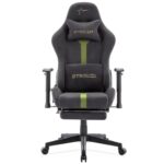 Chaise de Jeu STARUZI Ergonomique avec Repose-Pieds et Accoudoirs Réglables