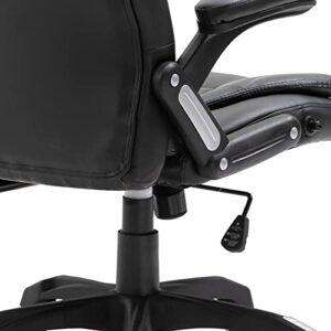 Chaise de bureau Homgoday en cuir synthétique noir pour gamers adultes
