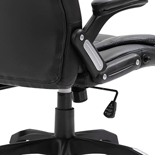 Chaise de bureau Homgoday en cuir synthétique noir pour gamers adultes