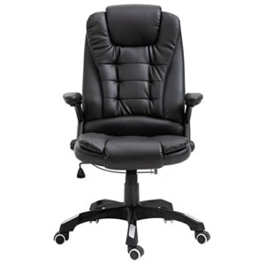 Chaise de bureau Homgoday en cuir synthétique noir pour gamers adultes