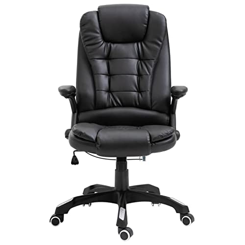 Chaise de bureau Homgoday en cuir synthétique noir pour gamers adultes