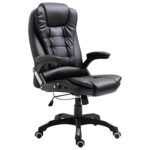 Chaise de bureau Homgoday en cuir synthétique noir pour gamers adultes