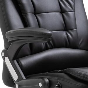 Chaise de bureau Homgoday en cuir synthétique noir pour gamers adultes