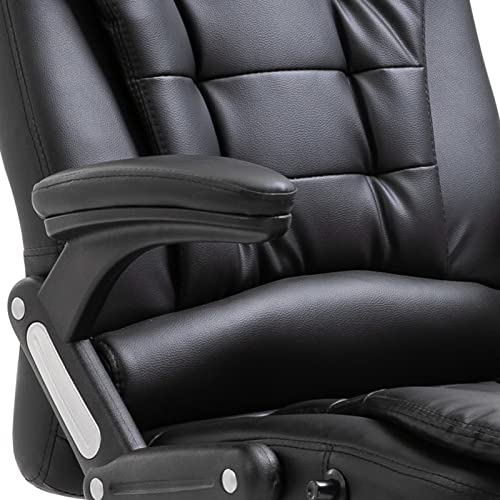 Chaise de bureau Homgoday en cuir synthétique noir pour gamers adultes